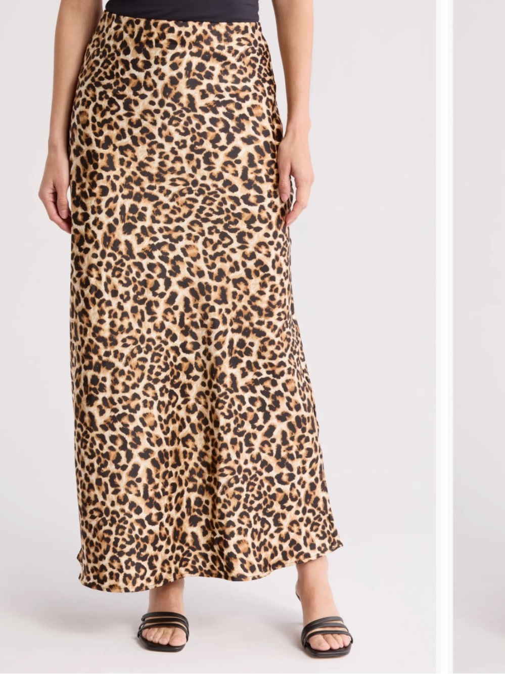 NWT ReneeC. Leopard print maxi skirt